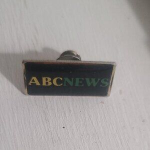 📺 ABC Television News Vintage Lapel Pin Tie Tack - American Broadcasting Comp